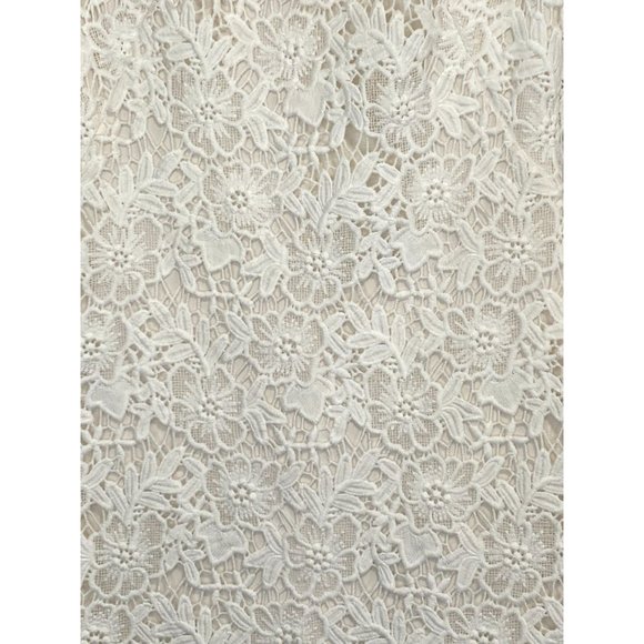 Vintage Lauren Ralph Lauren Dress Size 2 White Embroidery Lined Bodycon Wedding - Picture 13 of 14